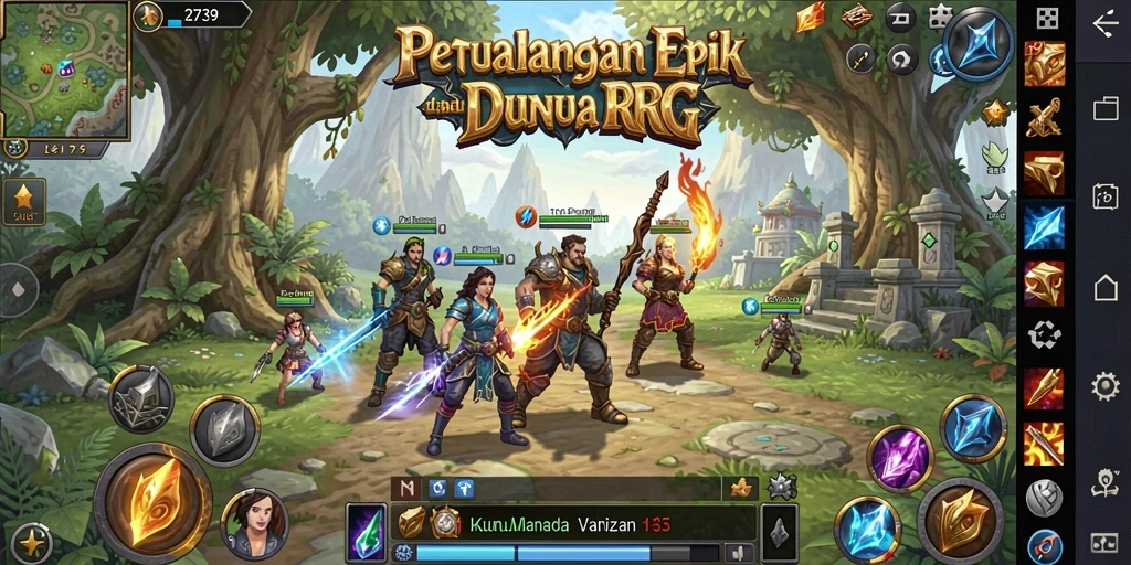 Screenshot menampilkan aksi pertarungan seru dalam <strong>2739</strong> RPG.