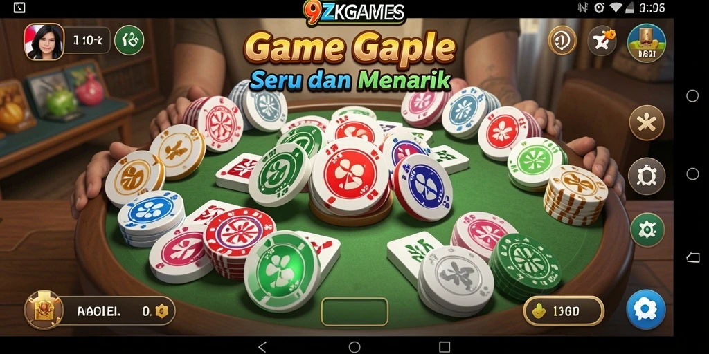Gameplay menarik Gaple di 9ZKGAMES dengan tampilan grafis yang memukau.