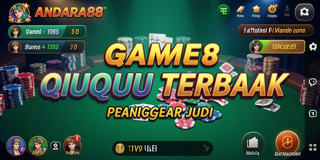 Tampilan utama ANDARA88 menampilkan suasana seru permainan QiuQiu.
