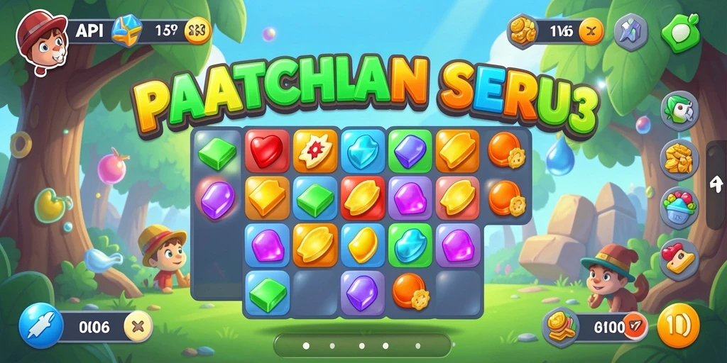 Tampilan permainan API66 yang menarik dengan gameplay Match-3.