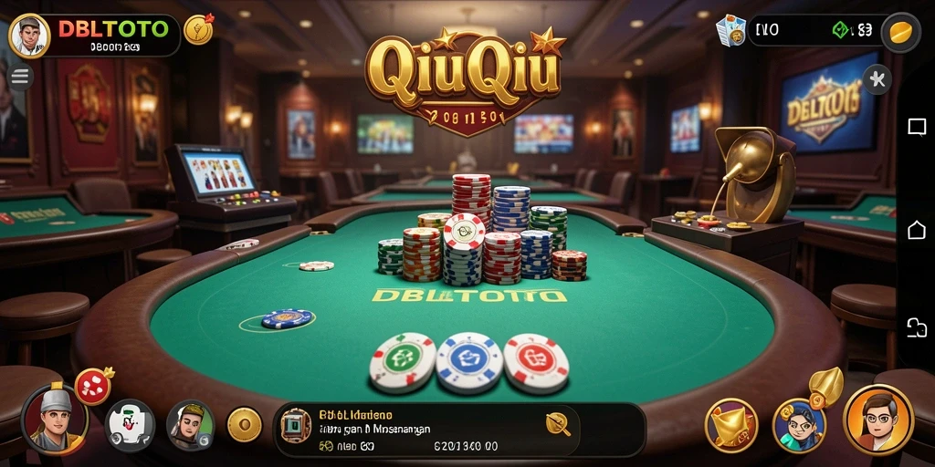 Screenshot gameplay DBLTOTO yang menampilkan suasana bermain QiuQiu.