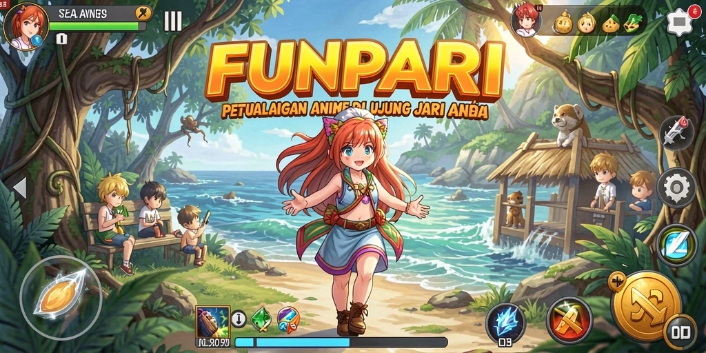 Tampilan gameplay menarik dan penuh warna dalam game Anime.