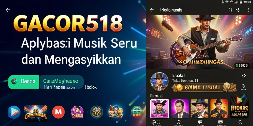 Tampilan menarik gameplay musik di GACOR518.