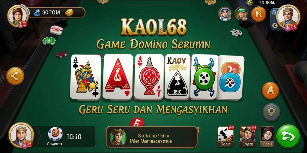 Tampilan gameplay KAOL68 yang mengasyikkan saat bermain domino.