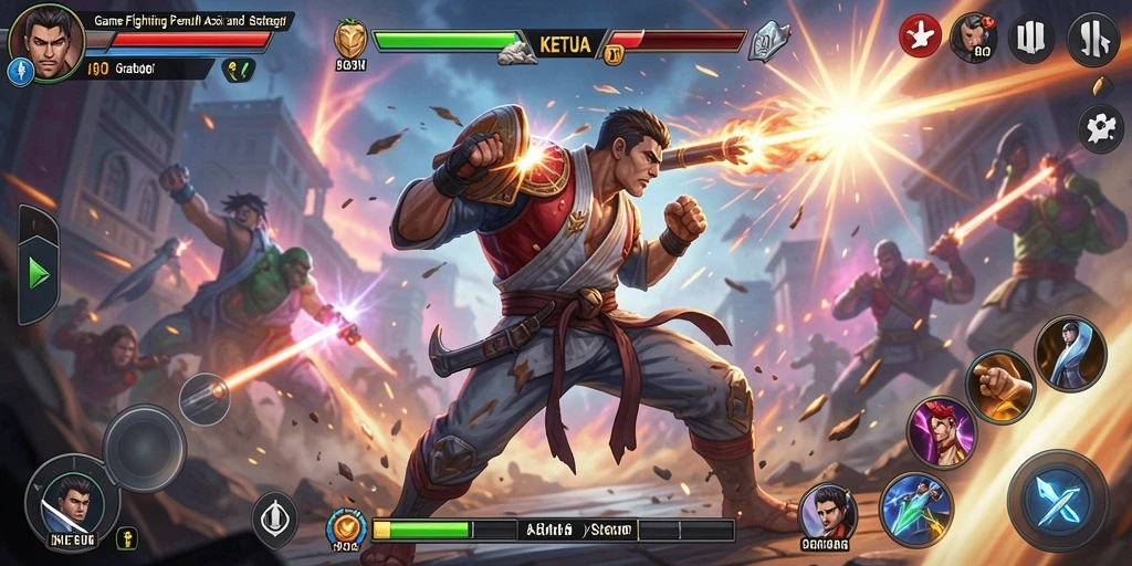 Tampilan gameplay KETUA yang mendebarkan dan menarik.