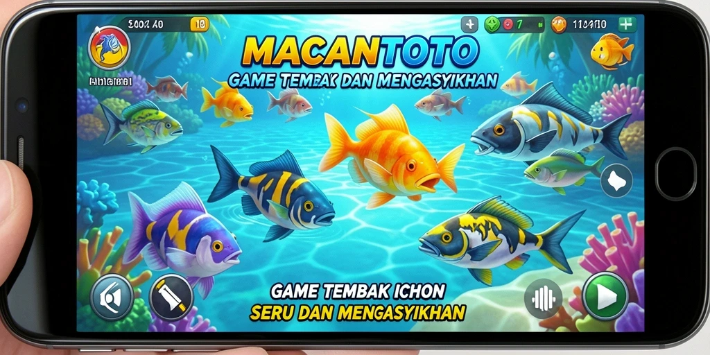 Tampilan gameplay menarik dari game Tembak Ikan MACANTOTO.