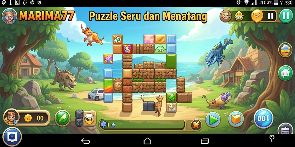 Tampilan gameplay MARIMA77 yang penuh tantangan dan keseruan.