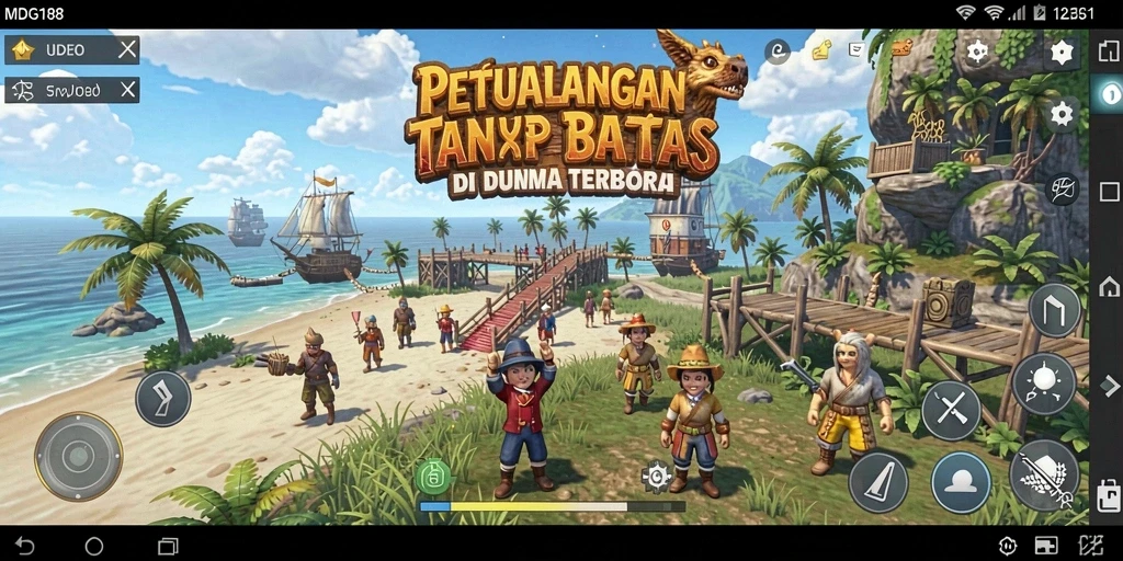 Gameplay MDG188 yang menampilkan petualangan di dunia terbuka.
