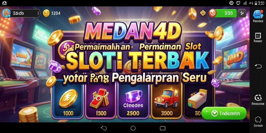 Tampilan menarik dari gameplay Slot MEDAN4D yang penuh warna.