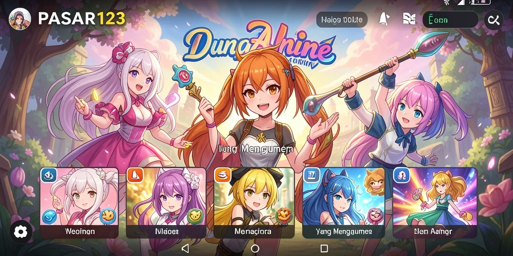 Tampilan gameplay PASAR123 dengan karakter Anime yang ikonik.
