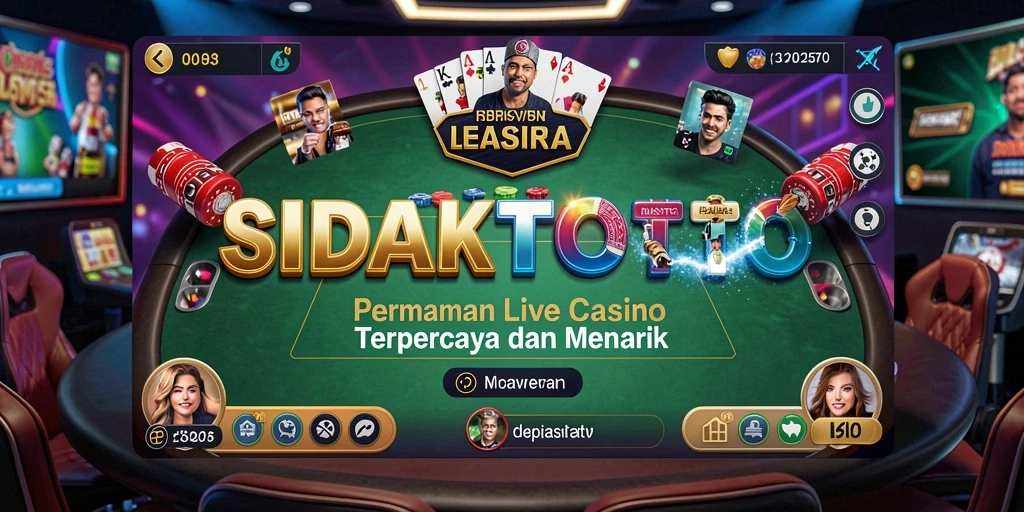 Tampilan gameplay Live Casino SIDAKTOTO yang menarik dan interaktif.