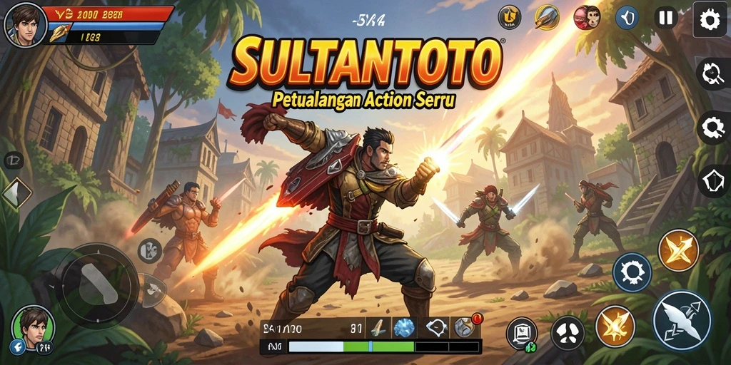 Tampilan gameplay seru SULTANTOTO dengan aksi mendebarkan.
