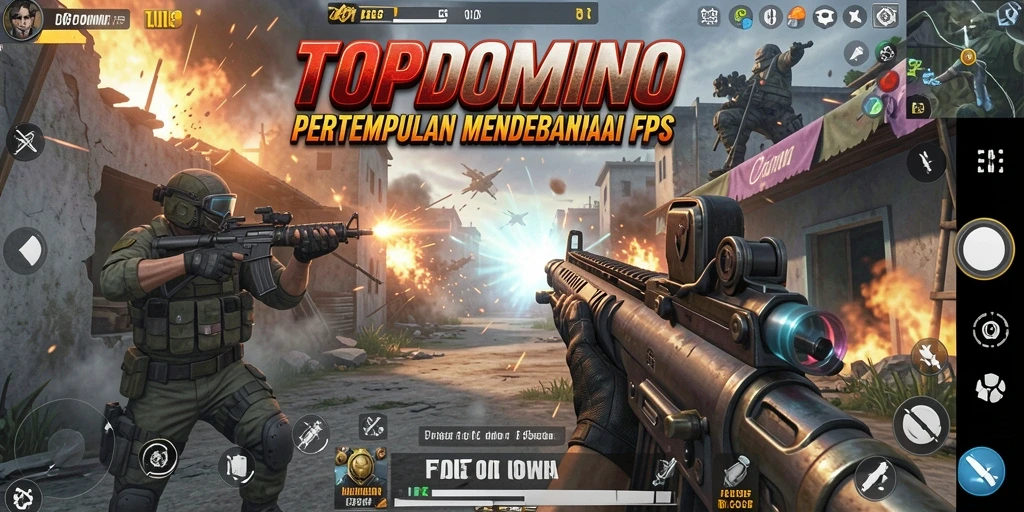 Tangkapan layar gameplay seru di TOPDOMINO saat pertempuran intens.