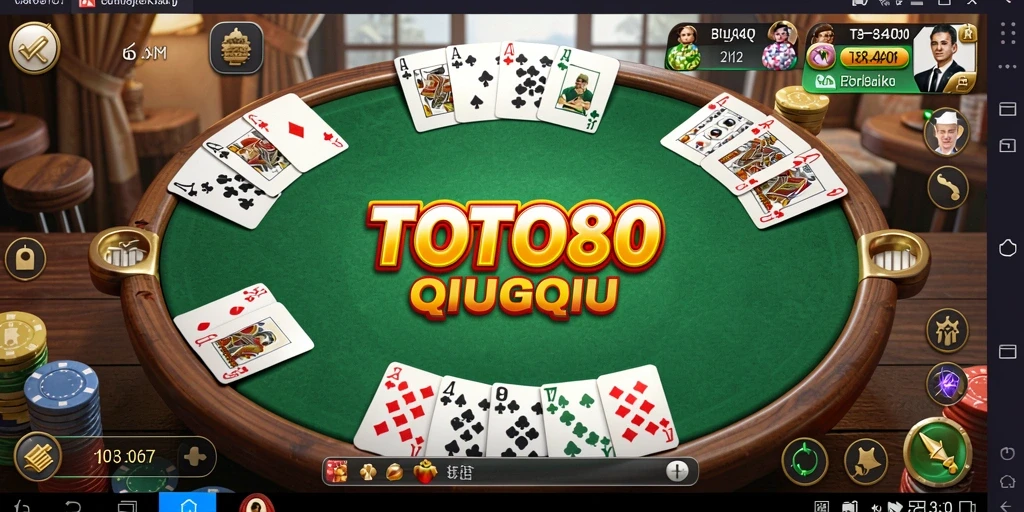 Screenshot TOTO80 menampilkan momen intens saat permainan QiuQiu.